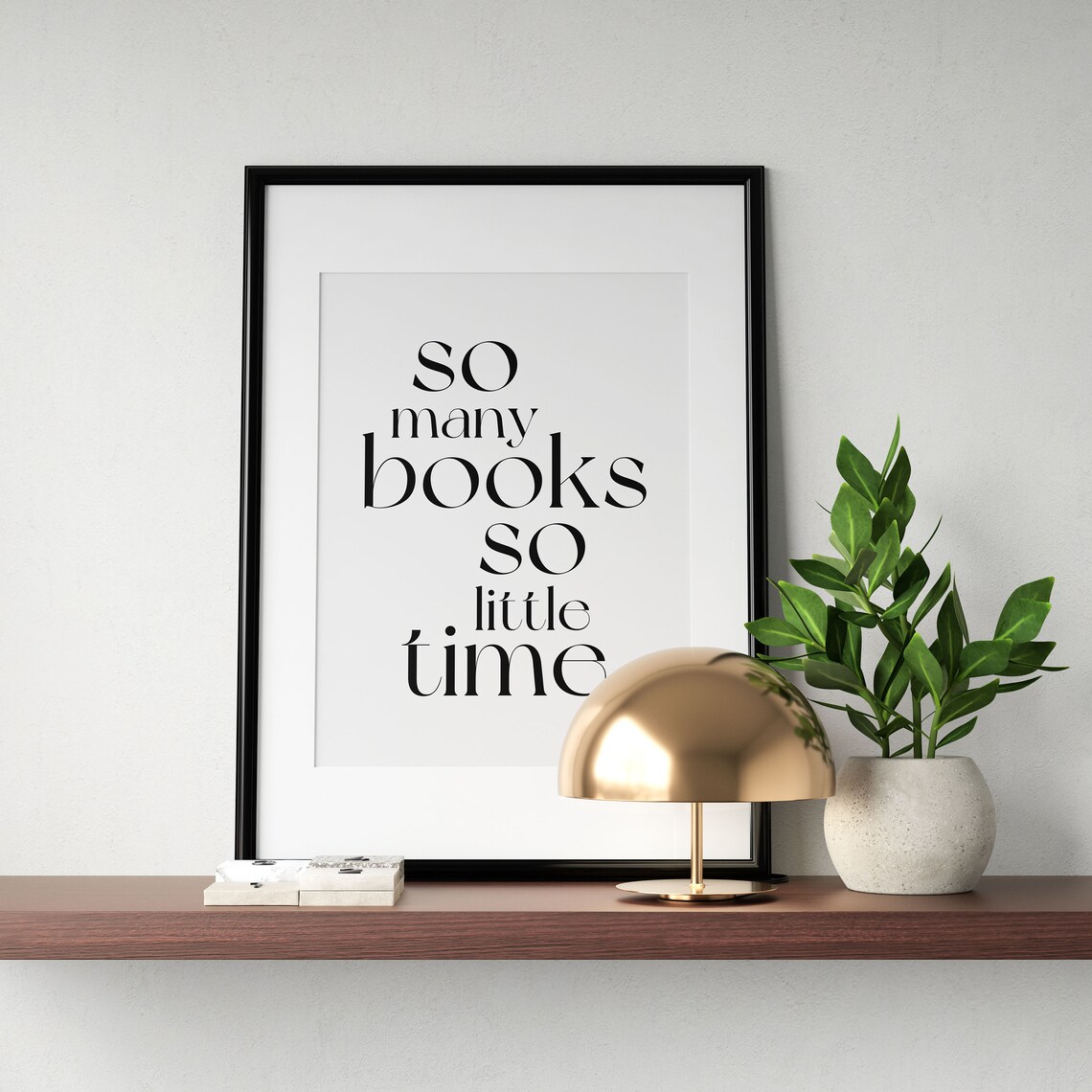 So Many Books So Little Time Reading Nook Book Lover Quote Poster - Image 3
