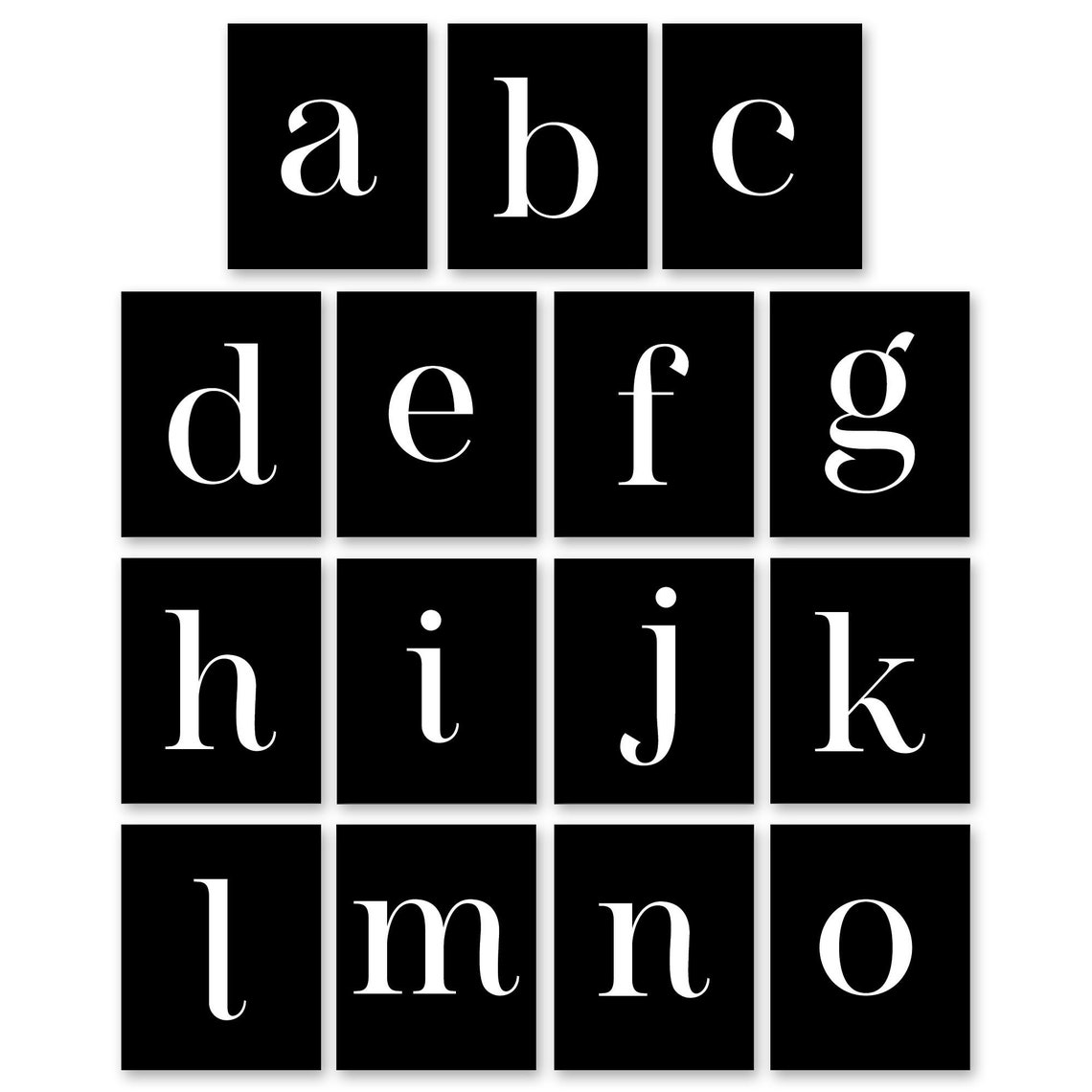 Lowercase Letter A Black Background Monogram Typography Poster - Image 2