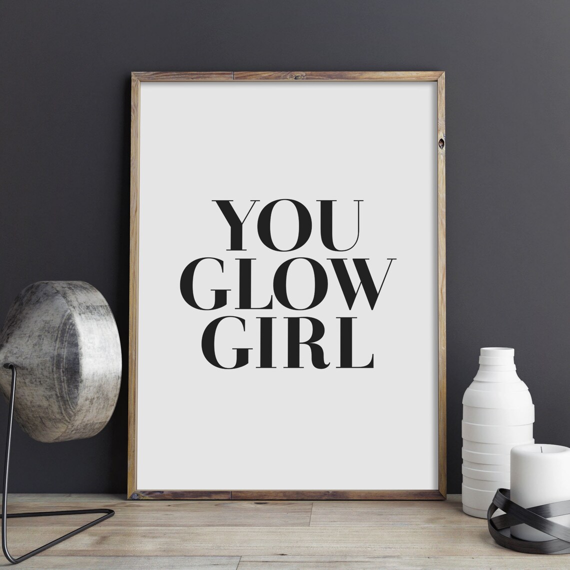 You Glow Girl Empowering Quote Girls Room Bedroom Decor Poster - Image 2