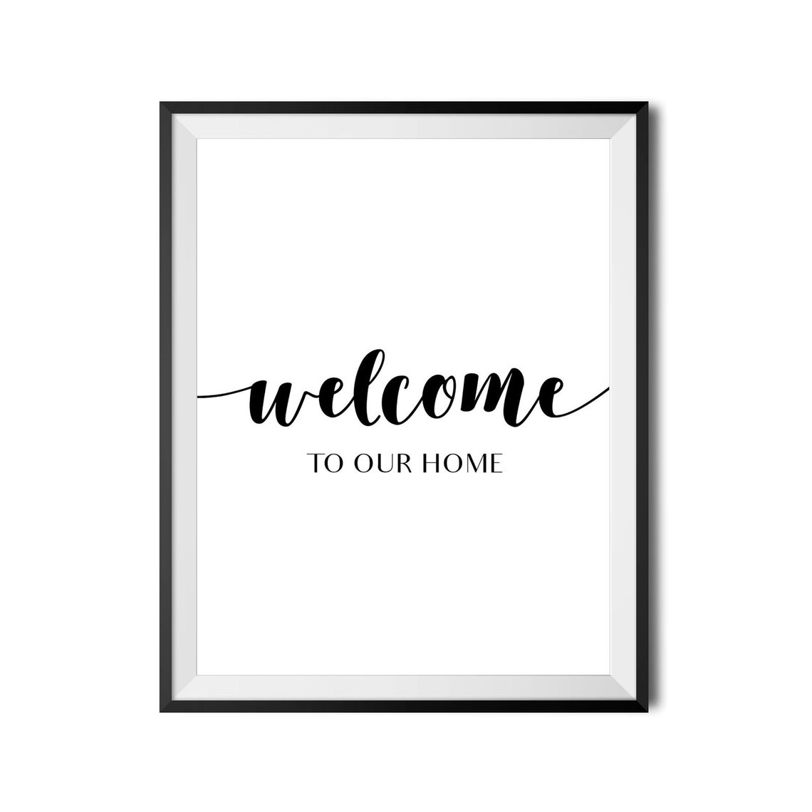 Welcome to Our Home Elegant Calligraphy Entryway Wall Decor Poster - Image 4