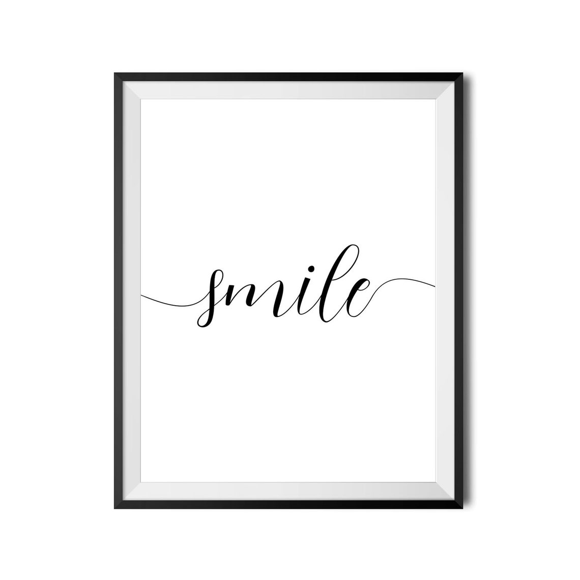 Smile Elegant Calligraphy Script Minimalist Typography Poster - Image 4