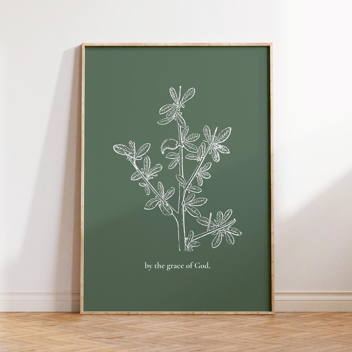 Grace Of God Christian Quote, Minimalist Wall Art Print