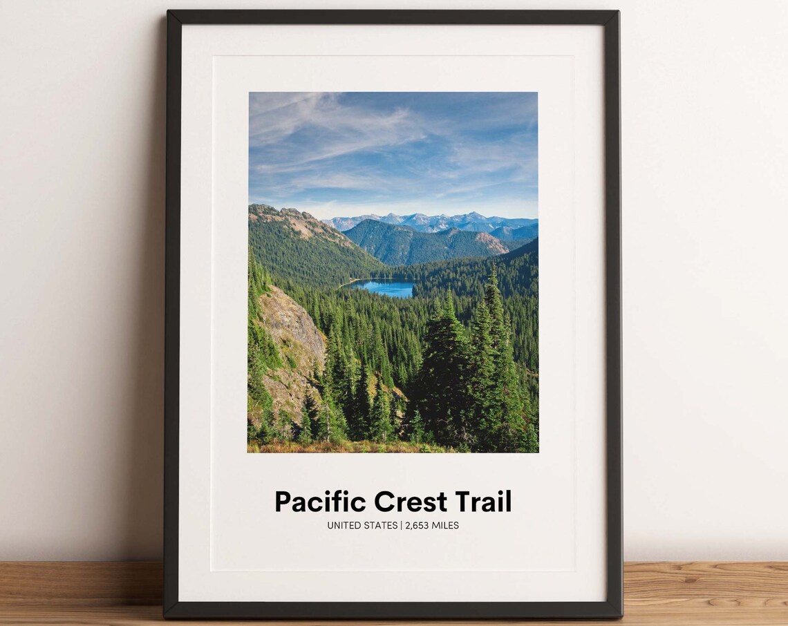 Pacific Crest Trail United States Forest Lake Mountain Poster