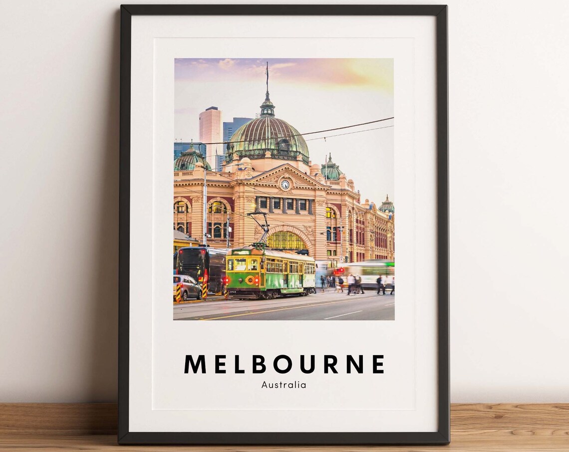 Melbourne Travel Poster, Australia Art Print