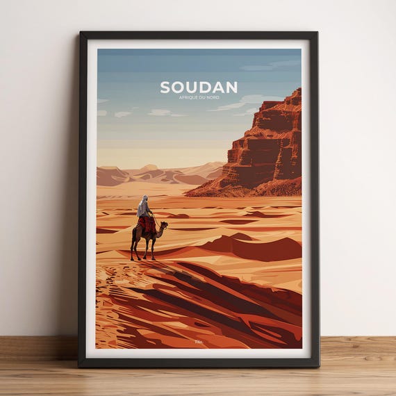Sudan Poster Sudan Travel Poster Sudan Art Print Sudan Poster Sudan In North Africa Travel Gift