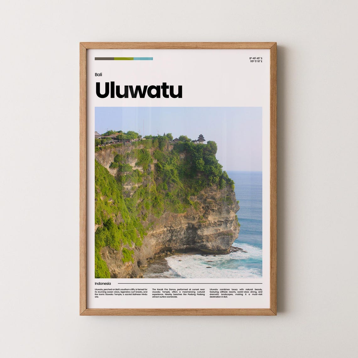 Uluwatu Poster Uluwatu Print Uluwatu Photo Uluwatu Art Bali Poster Bali Print Travel Poster Gift