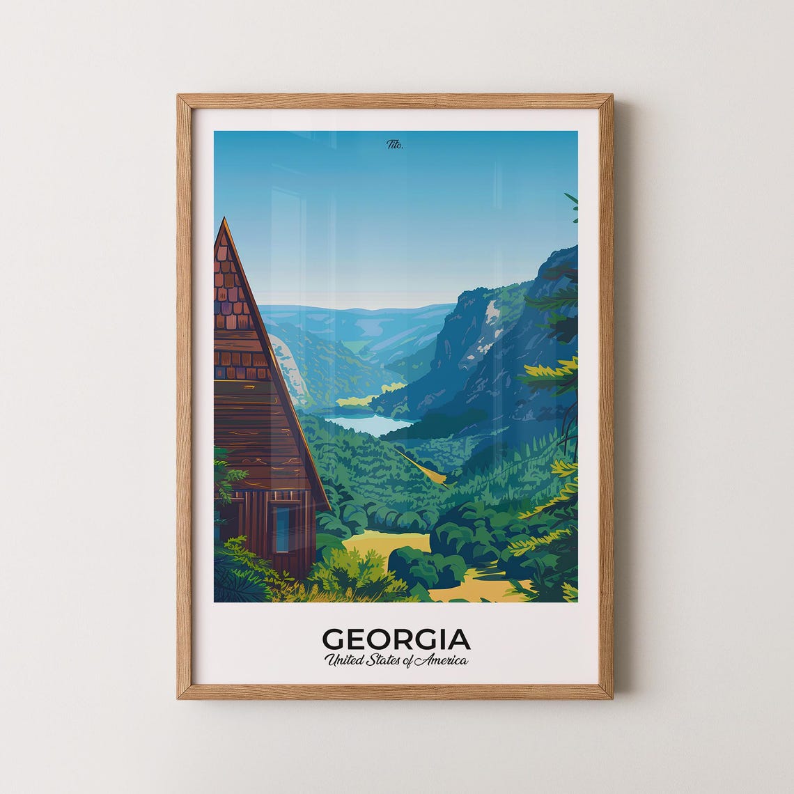 Georgia Poster Georgia Travel Poster Georgia Art Print Georgia Wall Art Usa Poster Gift For Travelers