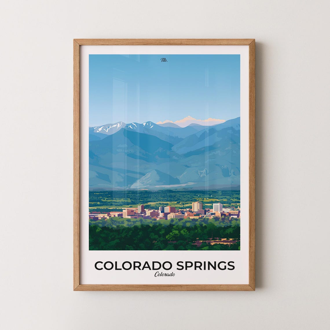 Colorado Springs Poster Colorado Springs Travel Poster Colorado Springs Art Print Colorado Springs Wall Art Gift For Travelers