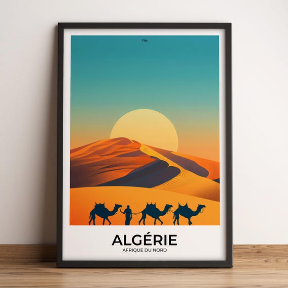 Algeria Poster Algeria Travel Poster Algeria Art Print Algeria Poster Algeria In North Africa Customizable Gift