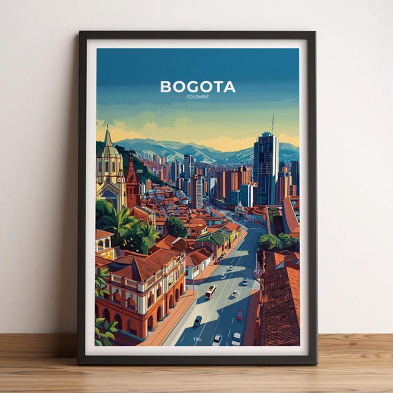 Bogota Poster Bogota Travel Poster Bogota Art Print Bogota Poster Bogota In Colombia Customizable Gift