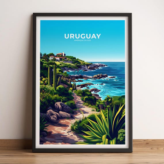 Uruguay Poster Uruguay Travel Poster Uruguay Art Print Uruguay Poster Uruguay In South America Travel Gift