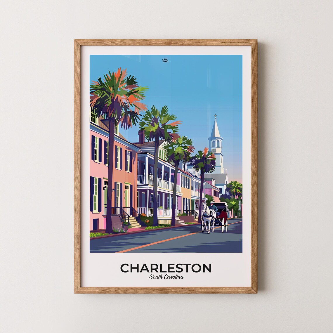 Charleston Poster Charleston Travel Poster Charleston Art Print Charleston Wall Art South Carolina Poster Gift For Travelers