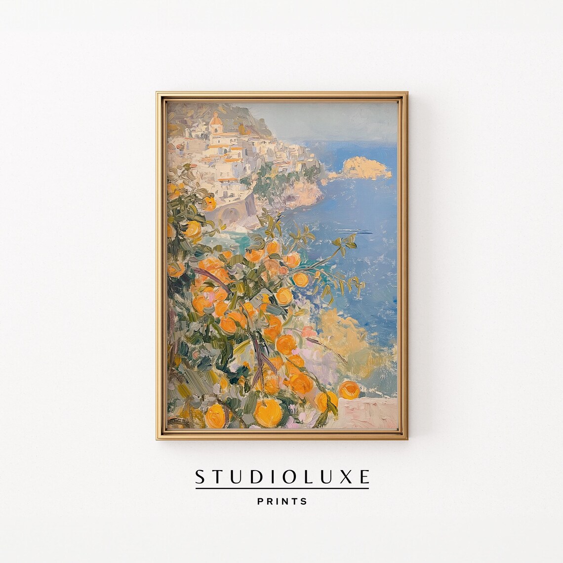 Italian Lemons Coastal Mediterranean Art Print