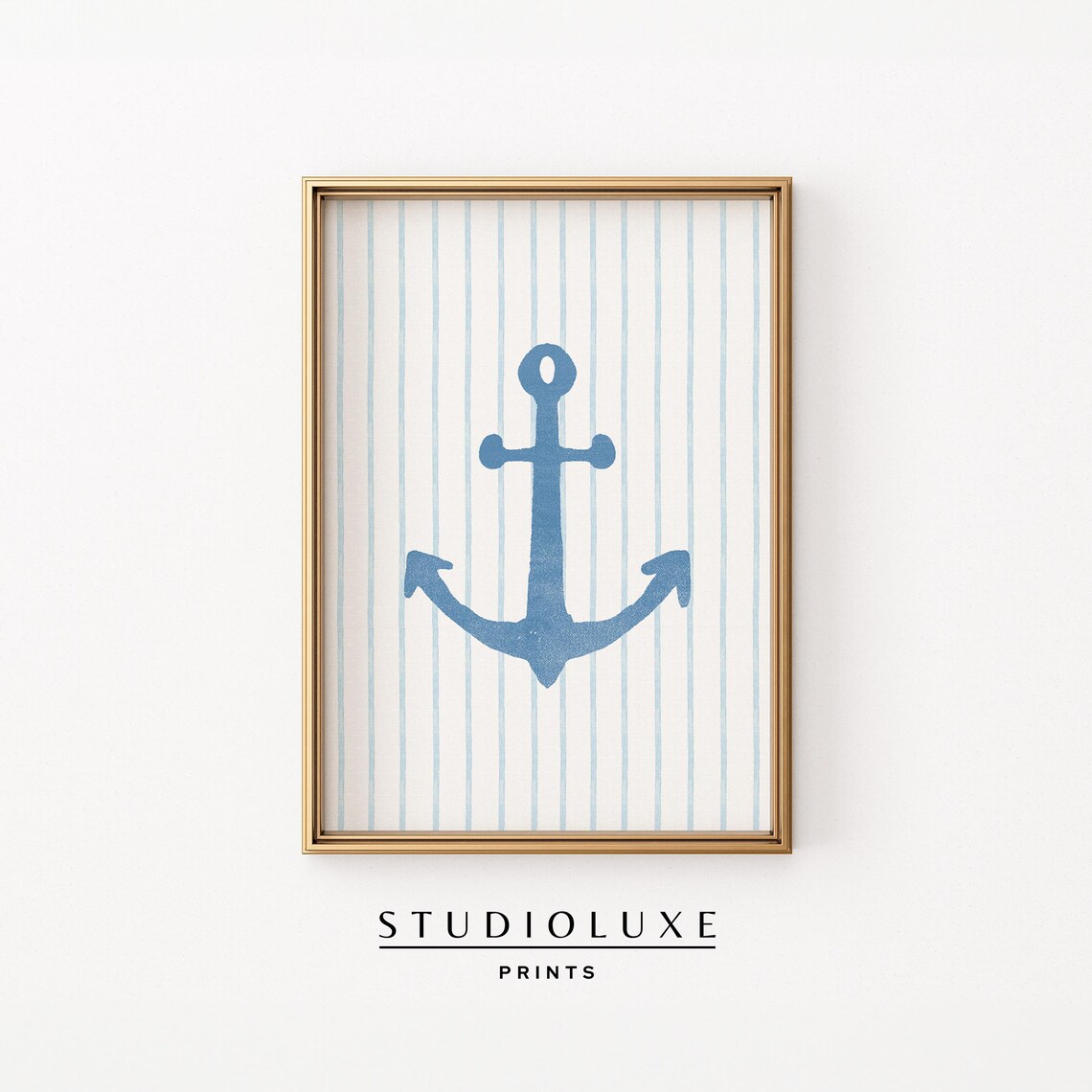 Anchor Minimalist Beach Poster, Coastal Wall Art