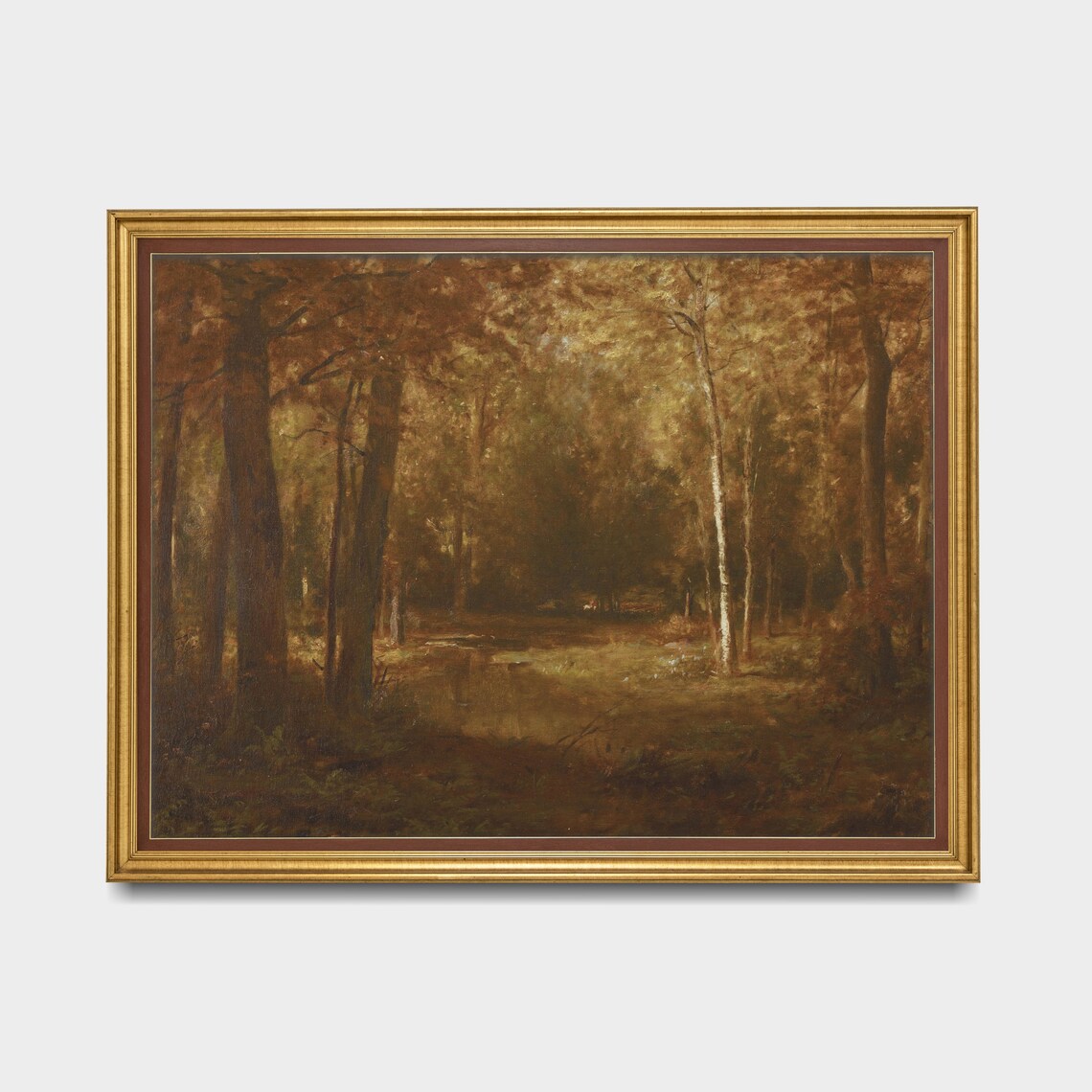 Vintage Fall Landscape Art Print, Rustic Autumn - Image 2