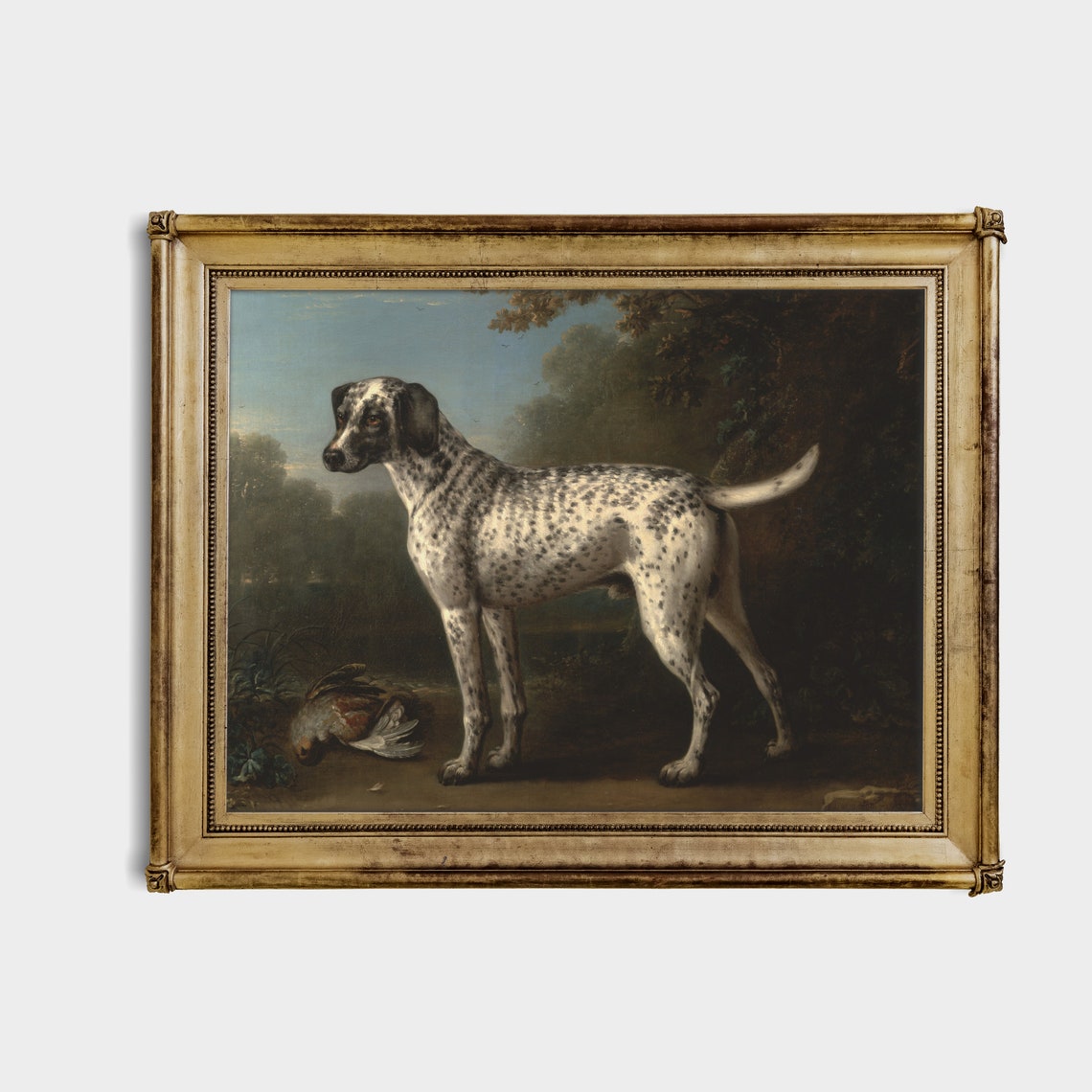Vintage Dog Painting Antique Animal Print Instant Wall Art Farmhouse Decor Oil Painting 18th Century Fine Art - Image 3