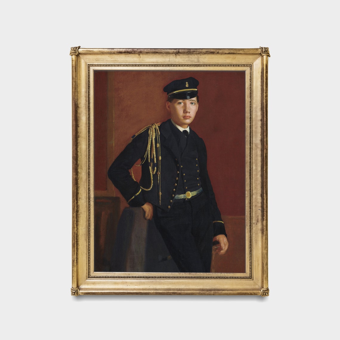 Young Naval Cadet In Uniform Vintage Portrait Painting Poster - Image 4