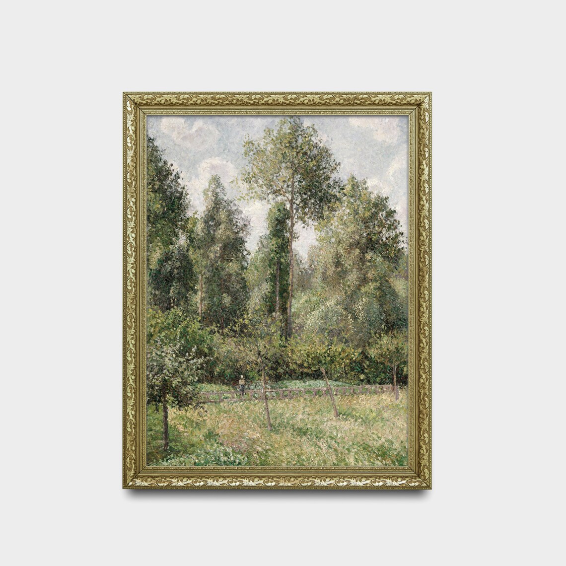 Sunlit Grove of Tall Trees Vintage Forest Oil Painting Poster - Image 2