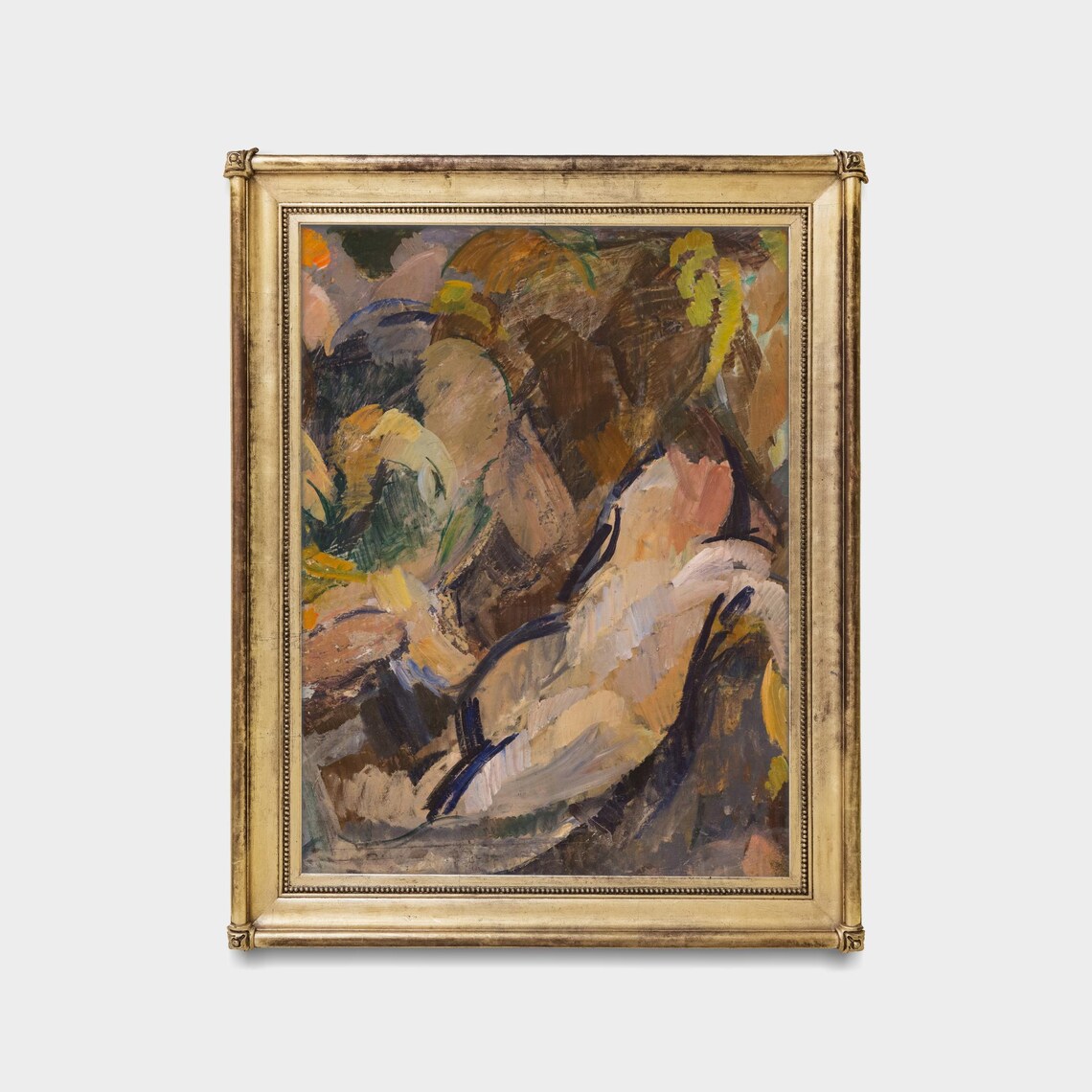 Muted Earthy Abstract Painting Vintage Modern Art Wall Poster