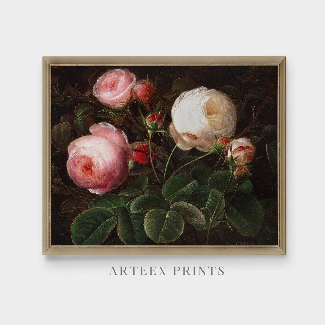 Still Life With Roses, Vintage Floral Art Print - Image 3
