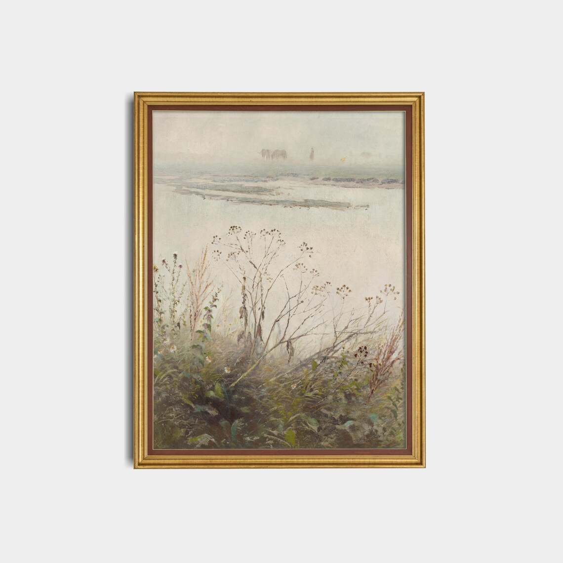 Vintage Country Landscape Art Print, Neutral Decor - Image 3