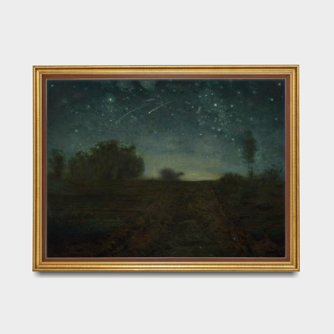 Starry Night Vintage Painting, Dark Academia Art Print - Image 3