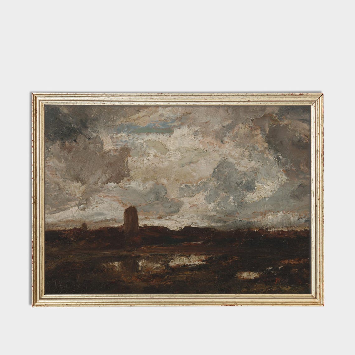 Dark Dramatic Moorland Under Stormy Sky Moody Landscape Poster - Image 3