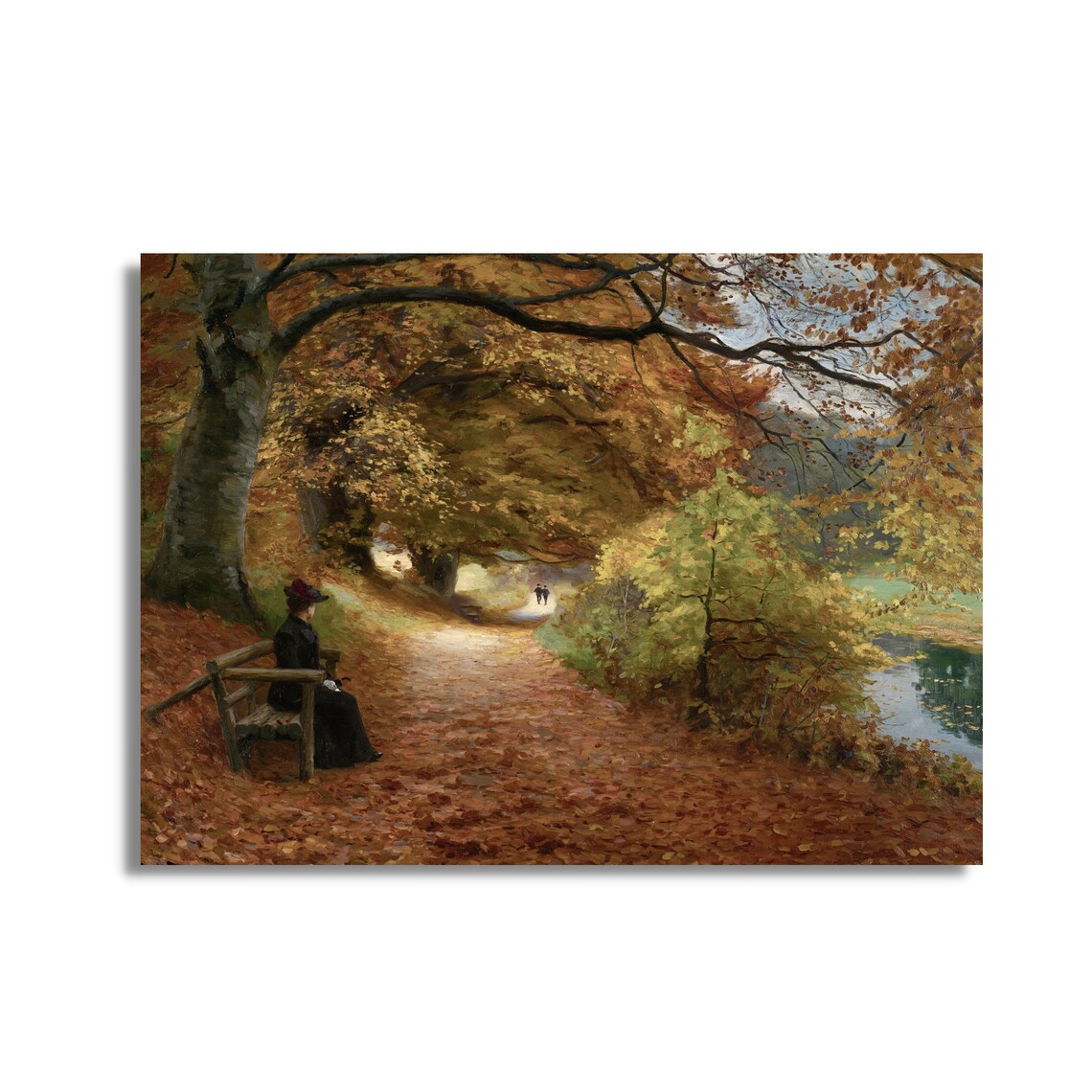 Vintage Fall Landscape, Rustic Autumn Art Print - Image 2