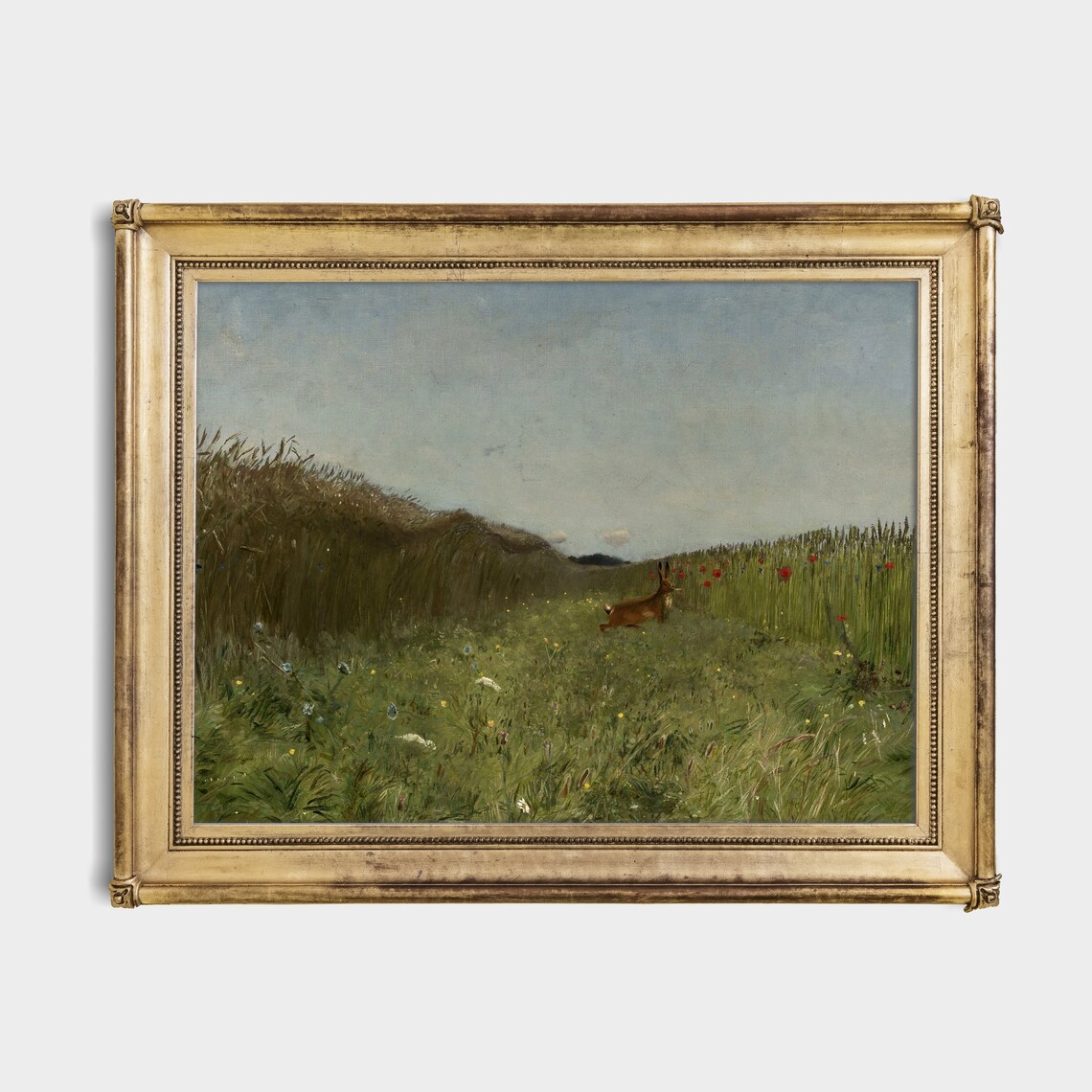 Vintage Hare Landscape Art Print, Nursery Decor - Image 2