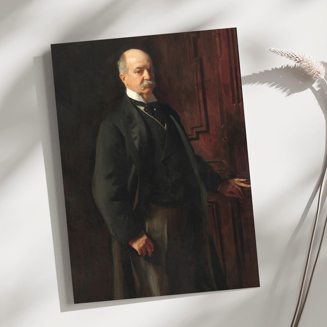 Classic Victorian Gentleman in a Black Suit Formal Portrait Poster - Image 4