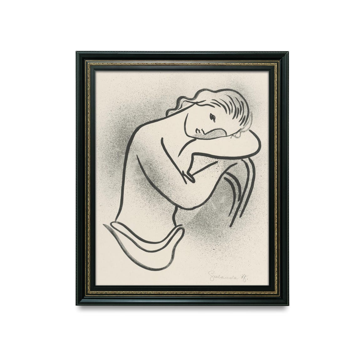 Minimalist Line Drawing Resting Woman Single Stroke Modern Poster - Image 5