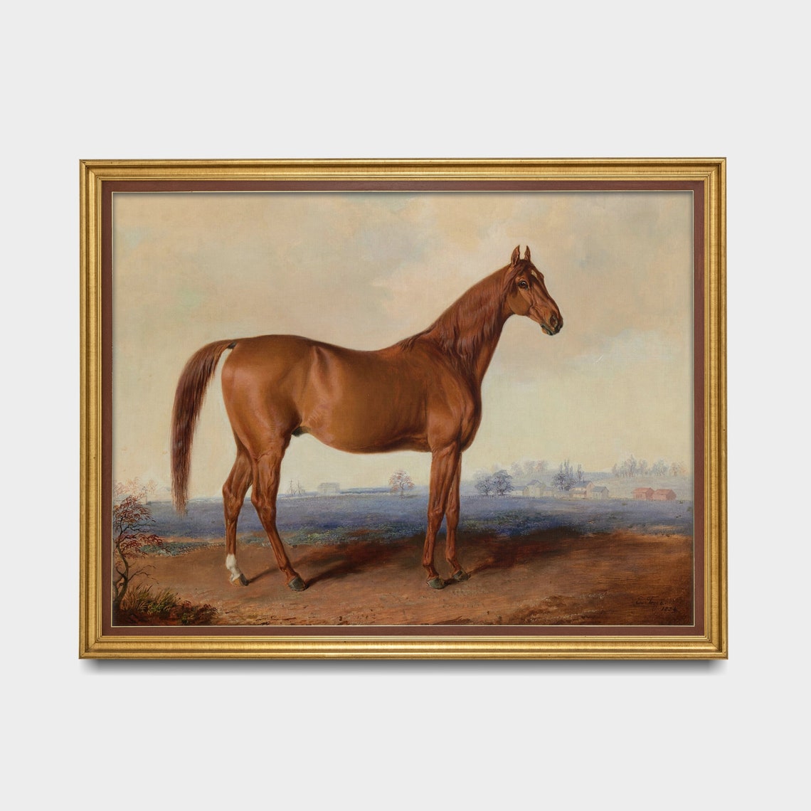 Printed And Shipped Vintage Horse Painting Antique Equestrian Print Farmhouse Decor Oil Painting Moody Fine Art Physical Prints - Image 3