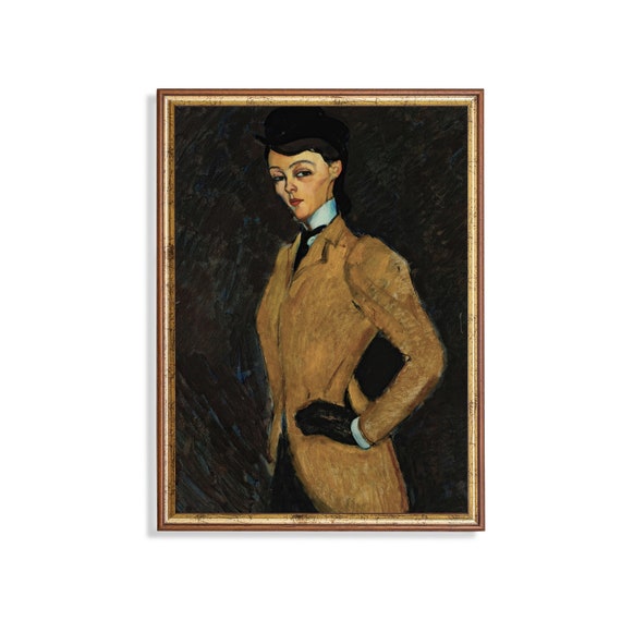 Mailed Print Vintage Portrait Painting Antique Woman Portrait Print And Ship Moody Rustic Print 18th Century Fine Art