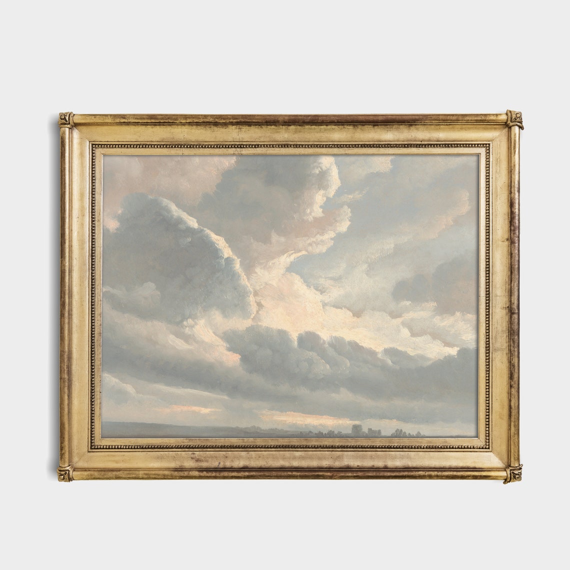 Dramatic Cloudscape with Light Breaking Over a Distant Town Poster - Image 3