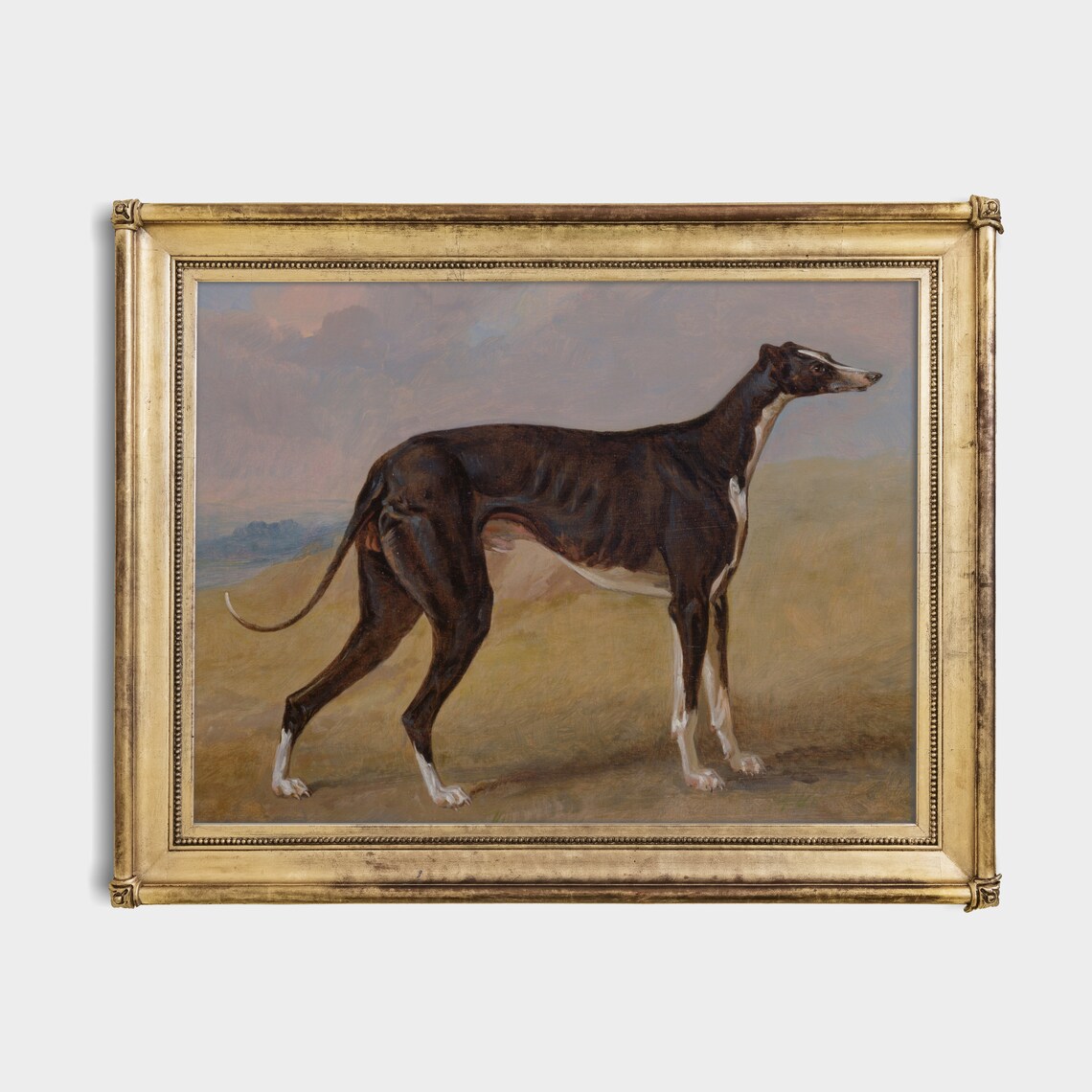 Vintage Greyhound Art Print, Rustic Farmhouse Decor - Image 2