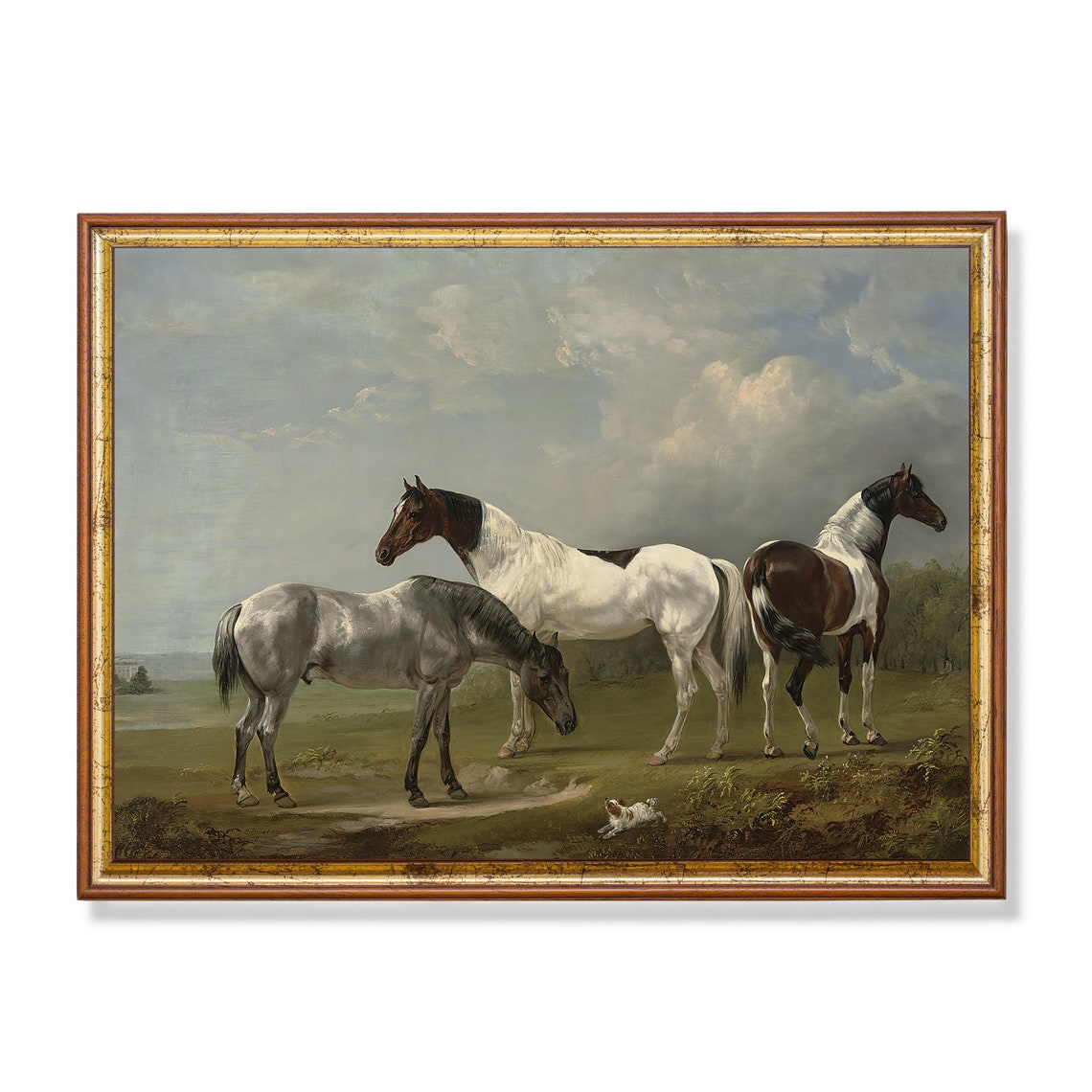 Printed And Shipped Vintage Horse Painting Antique Equestrian Print Farmhouse Decor 17th Century Oil Painting Art Physical Prints