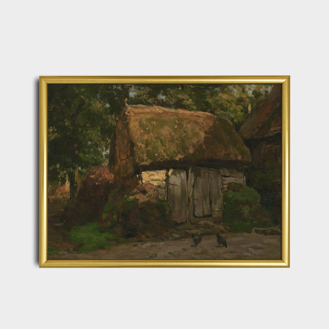 Printed And Shipped Vintage Landscape Painting Summer Landscape Print Oil Painting Antique Moody European Print - Image 2