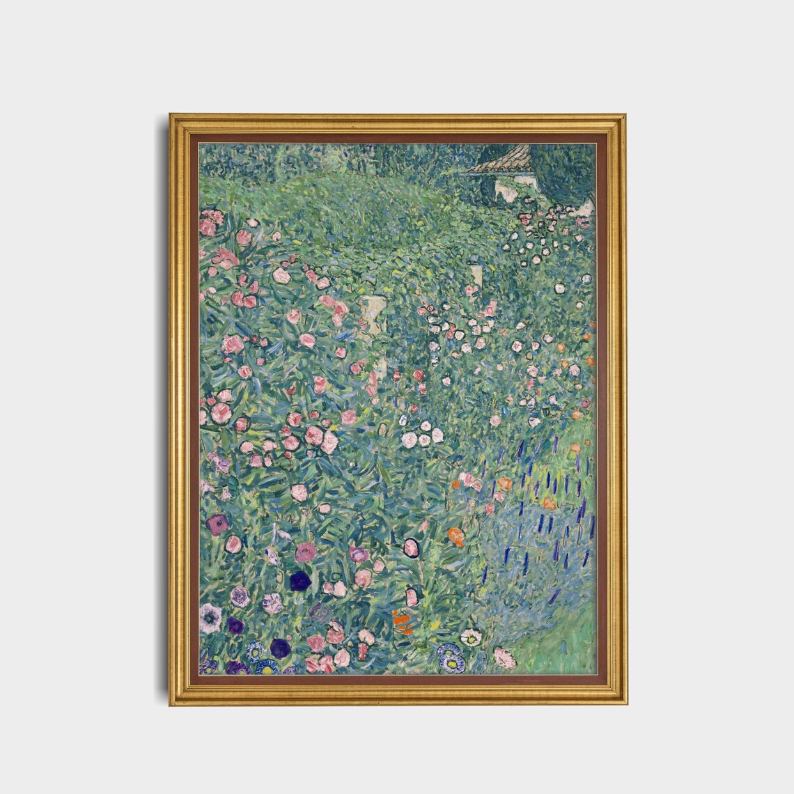 Gustav Klimt Italian Garden Pointillist Flower Landscape Art Poster - Image 5