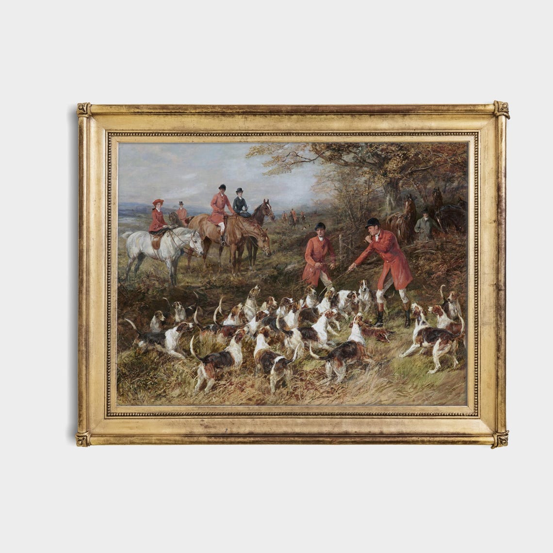 Antique Fox Hunt With Hounds And Riders Painting Fine Art Poster - Image 4