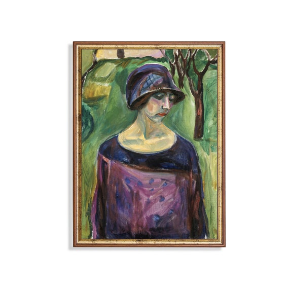 Mailed Print Vintage Portrait Painting Antique Woman Portrait Print And Ship Moody Rustic Print 18th Century Fine Art