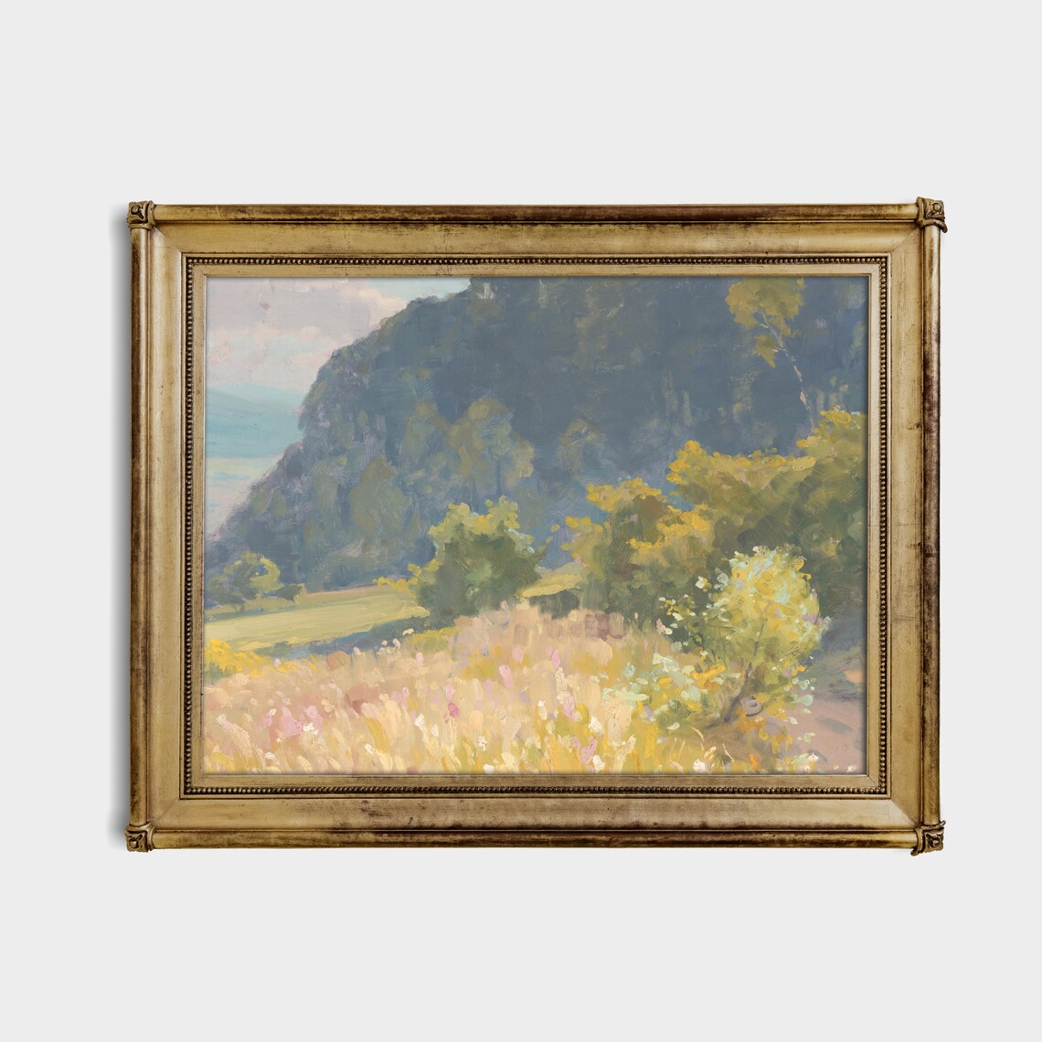Vintage Spring Landscape, Farmhouse Art Print - Image 3