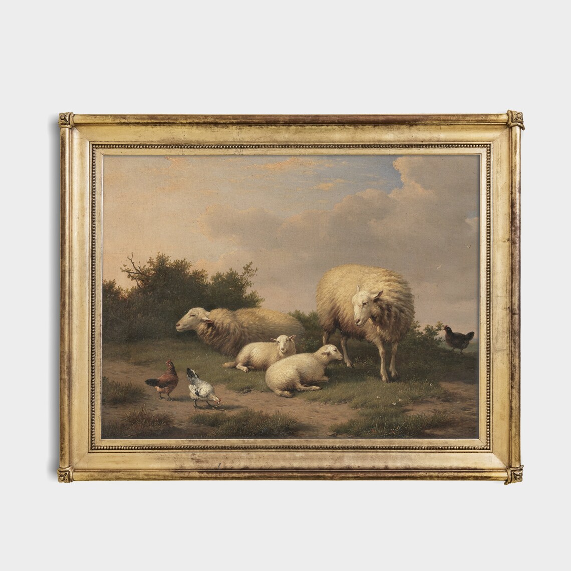 Vintage Sheep and Lamb Farmhouse Wall Art Print - Image 4