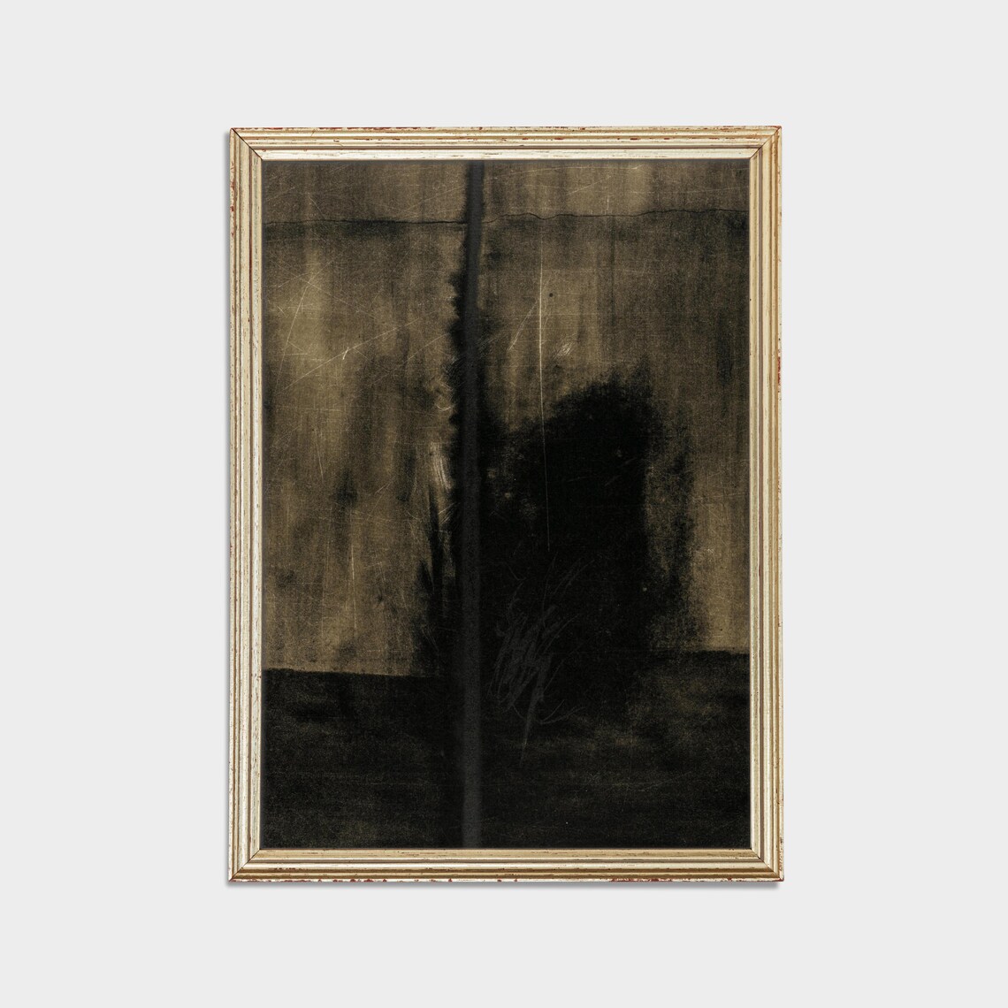 Vintage Abstract Painting, Rustic Wall Art Print - Image 2