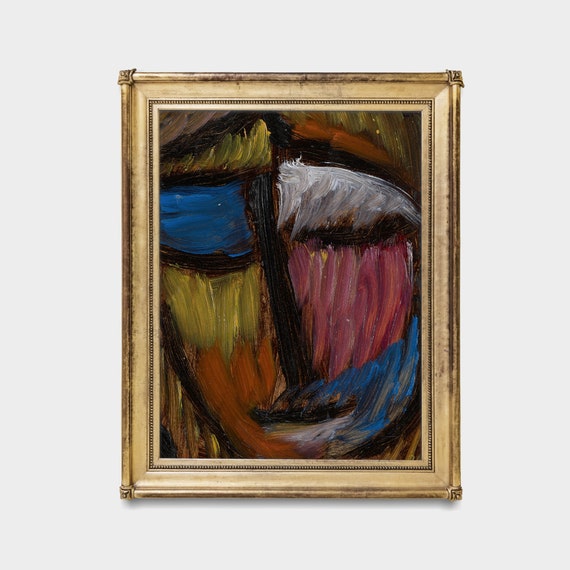 Printed And Shipped Vintage Abstract Painting Antique Moody Wall Art Vintage Wall Decor Physical Prints Contemporary Classic Art