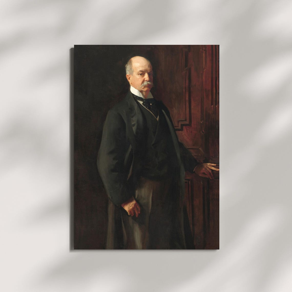 Classic Victorian Gentleman in a Black Suit Formal Portrait Poster - Image 5