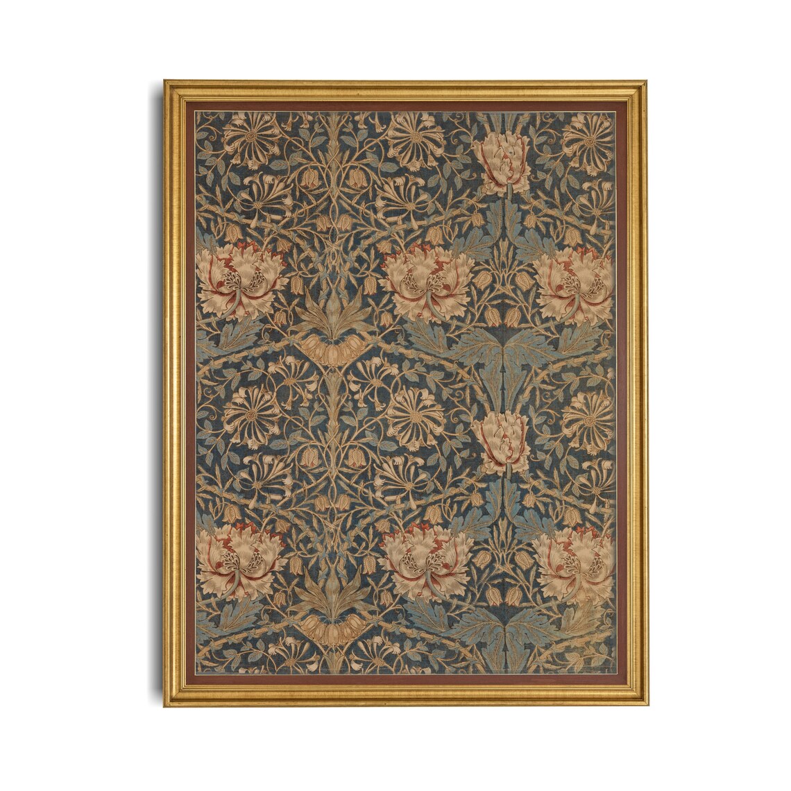 Vintage Boho Floral Pattern Art Print, Living Room Decor - Image 3