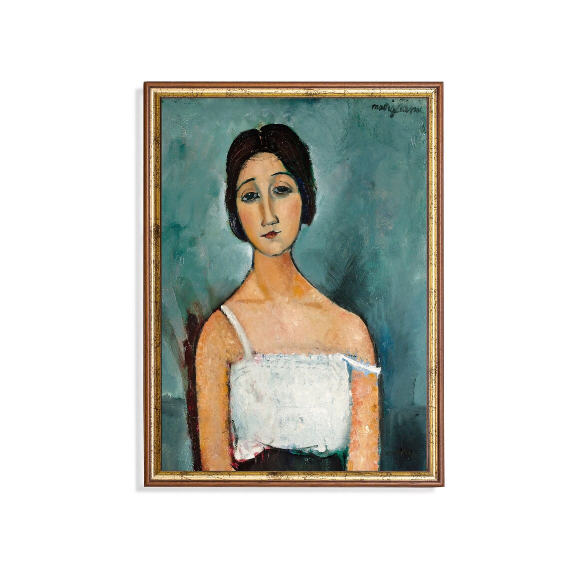 Vintage Woman Portrait Art Print, 18th-Century