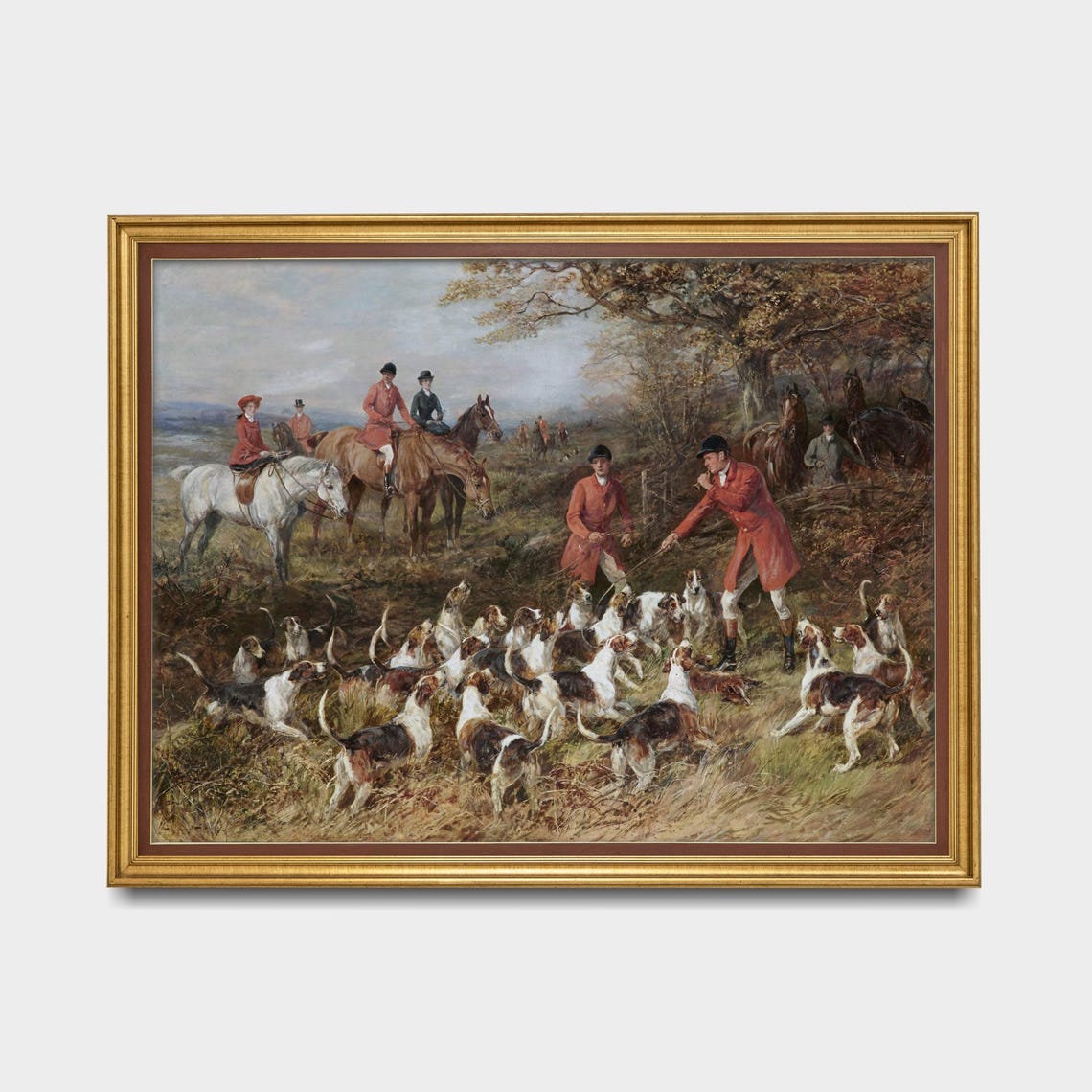 Antique Fox Hunt With Hounds And Riders Painting Fine Art Poster - Image 5