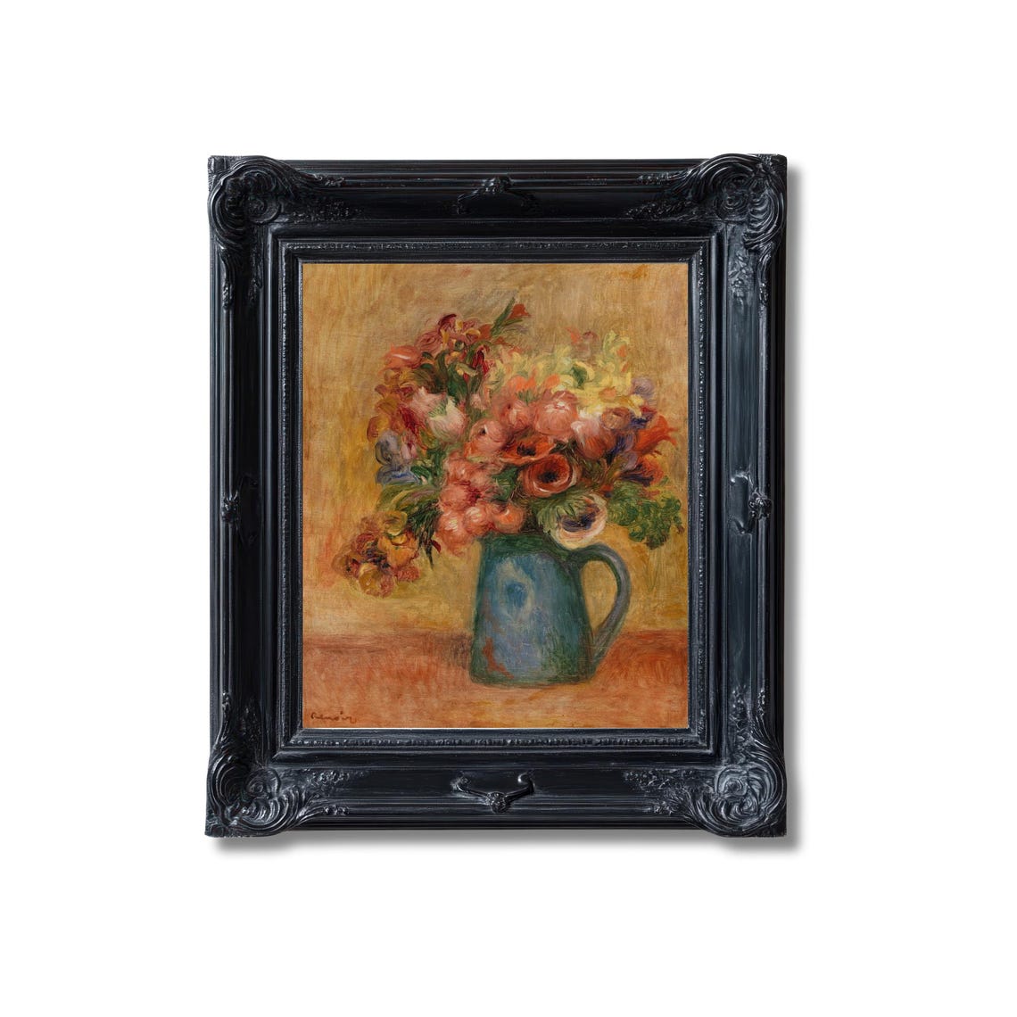Renoir Flower Bouquet in Blue Pitcher Impressionist Floral Poster - Image 4