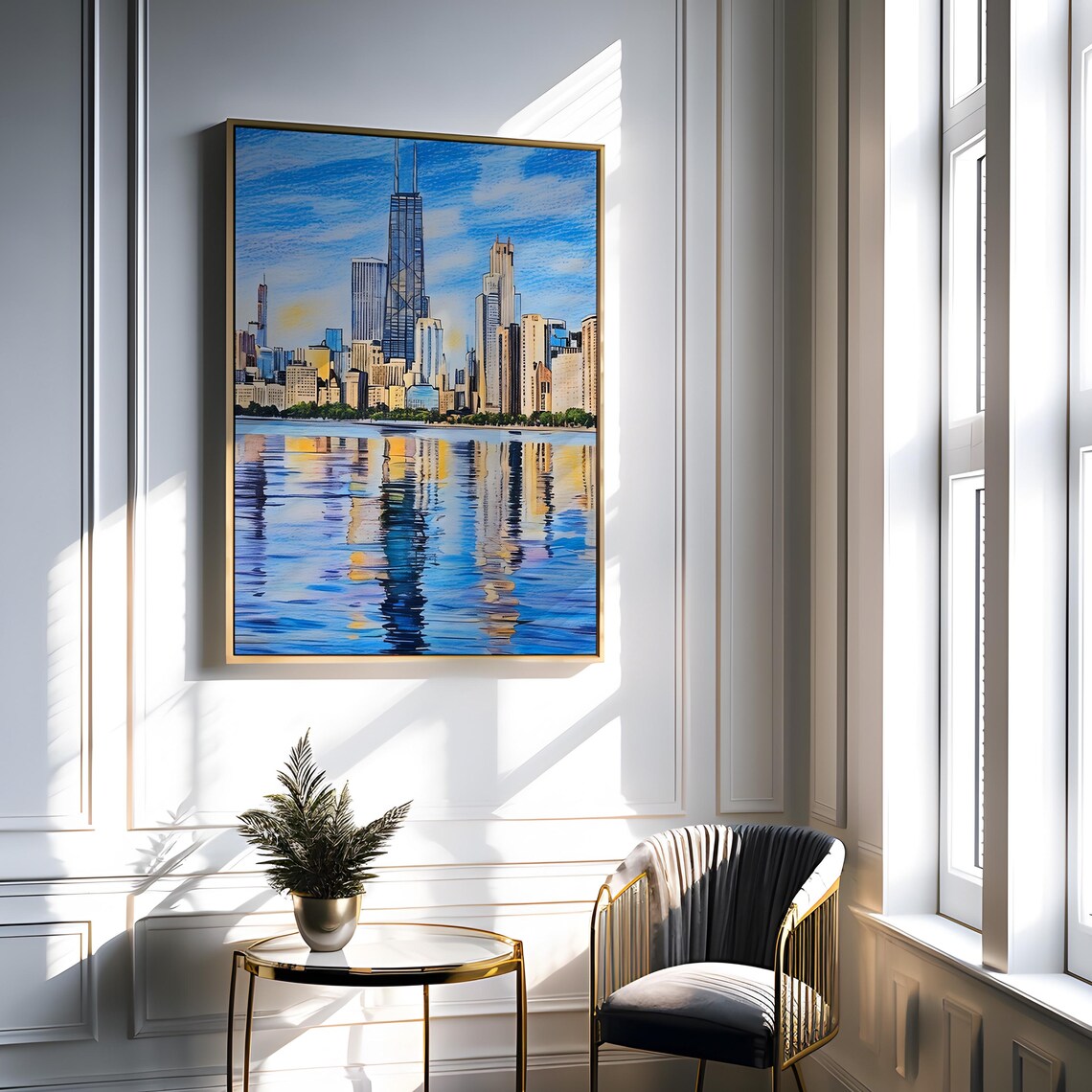 Chicago Skyline, Illinois Travel Decor Poster - Image 2